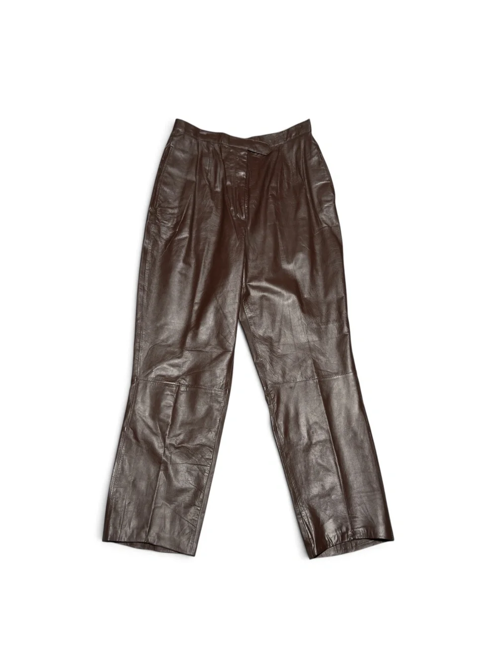 Vintage Porena Brown Leather Pants Made in Korea